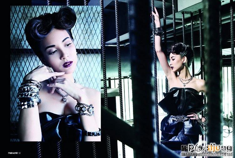 กรีน อัษฎาพร เปลี่ยนลุคเป็นสาวเปรี้ยวสุดฮ็อต ภาพแฟชั่น จาก นิตยสาร HAIR WORLD