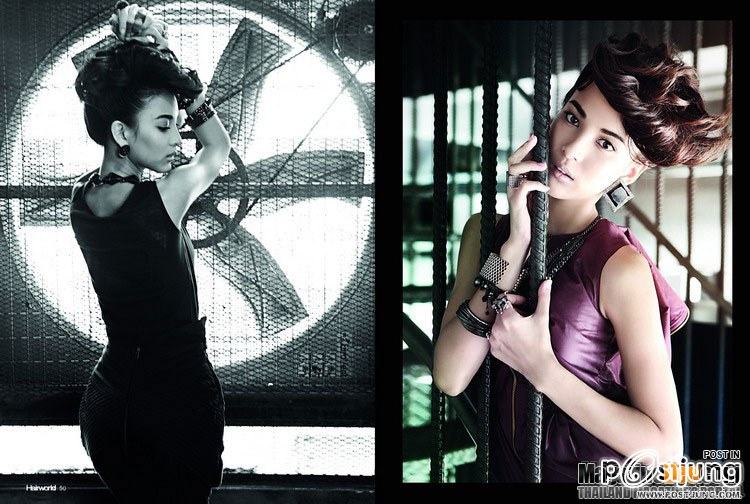 กรีน อัษฎาพร เปลี่ยนลุคเป็นสาวเปรี้ยวสุดฮ็อต ภาพแฟชั่น จาก นิตยสาร HAIR WORLD