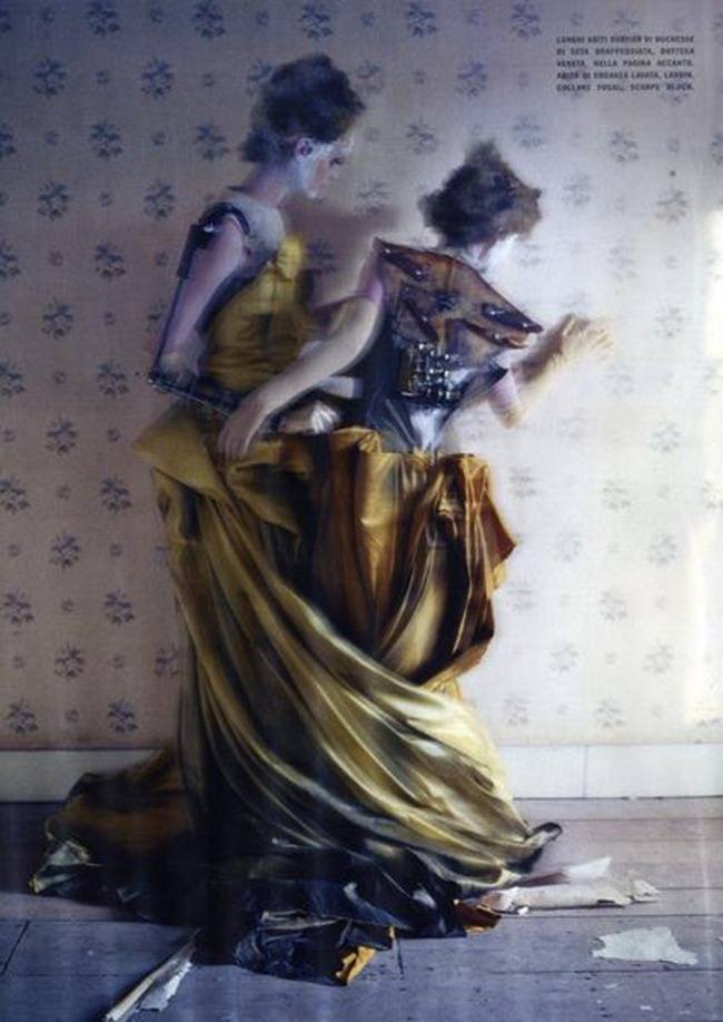 VOGUE ITALIA: KIRSI PYRHONEN & AUDREY MARNAY IN "MECHANICAL DOLLS" BY PHOTOGRAPHER TIM WALKER