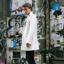 DA MAN MAGAZINE: RIVER VIIPERI IN  LIGHT COATING  BY PHOTOGRAPHER CHRISTIAN RIOS