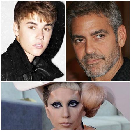 เลดี้ กาก้า - จัสติน บีเบอร์ ครองตำแหน่งคนดังใจบุญ 2011