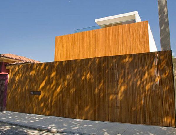 Innovative Brazilian Architecture - concrete house with folded wood walls