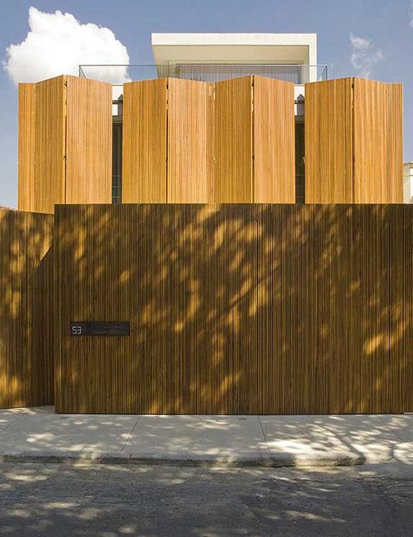 Innovative Brazilian Architecture - concrete house with folded wood walls