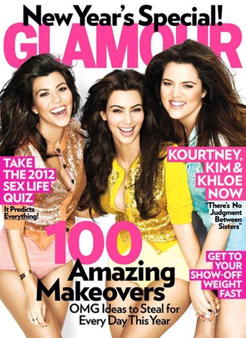 Kardashian Sisters @ Glamour Magazine January 2012