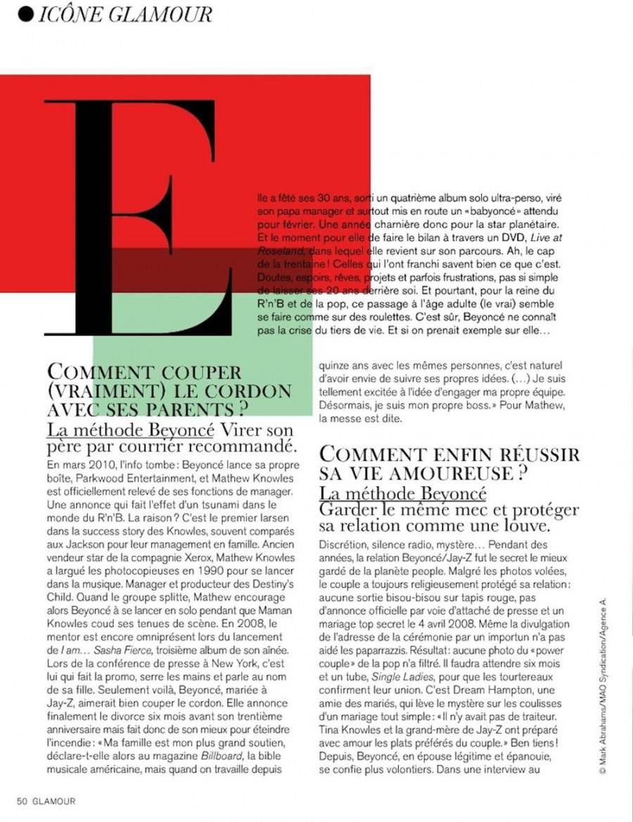 Beyonce @ Glamour France February 2012