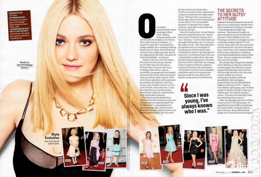 Dakota Fanning @ Cosmopolitan US February 2012