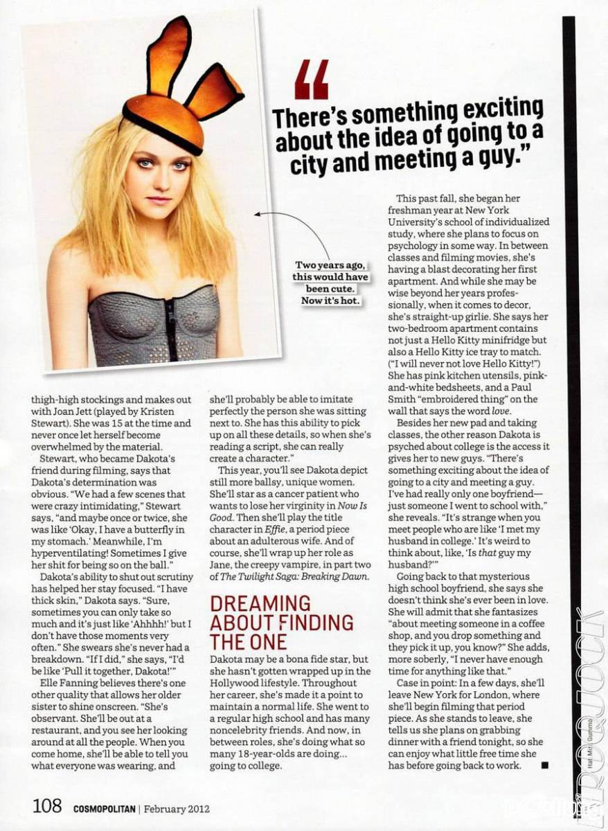 Dakota Fanning @ Cosmopolitan US February 2012