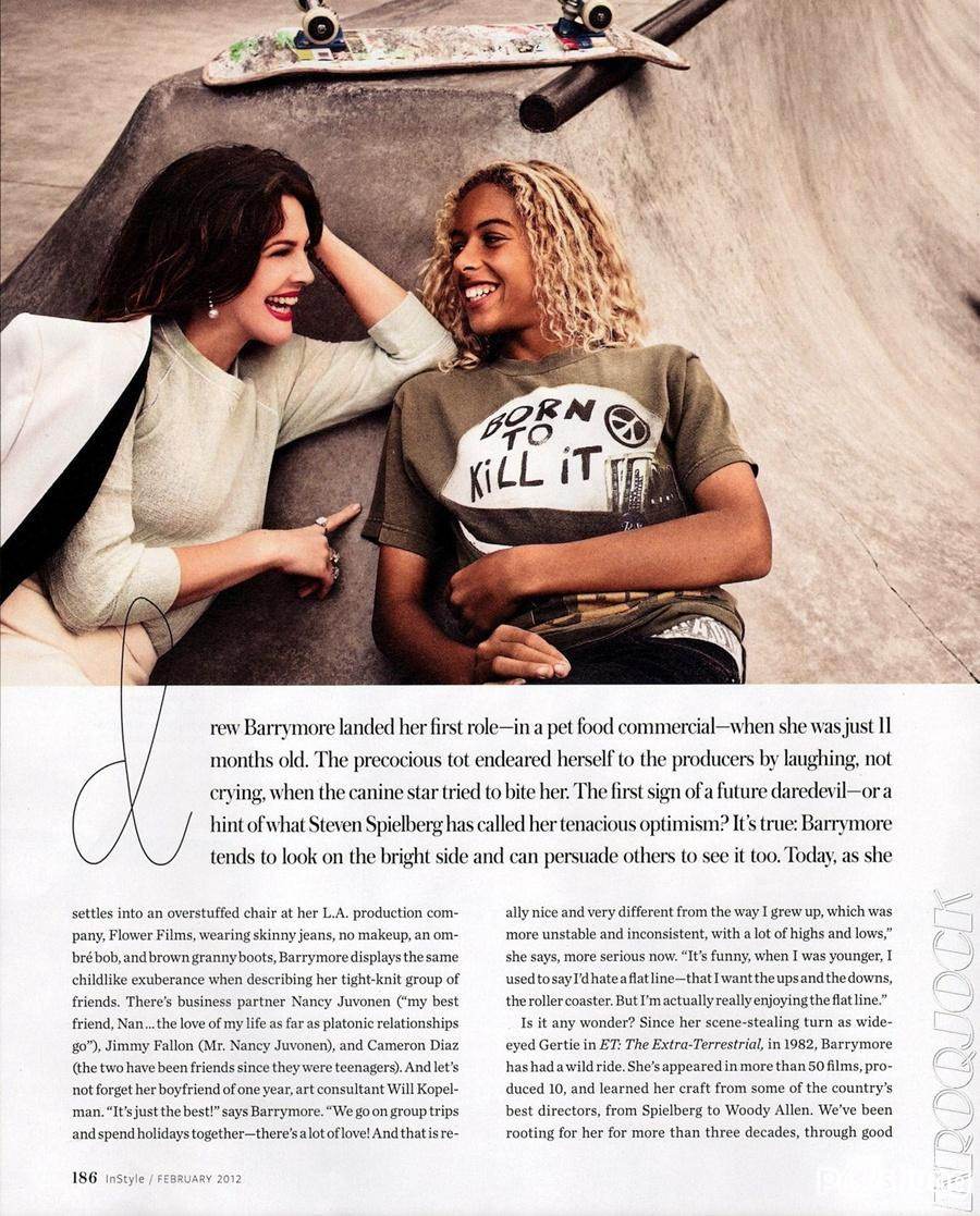 Drew Barrymore @ InStyle US February 2012