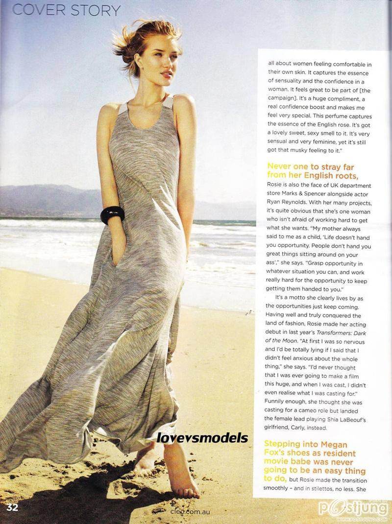 Rosie Huntington-Whiteley @ Cleo Australian January 2012