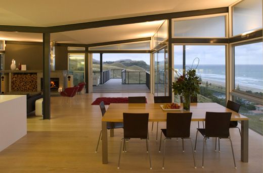 Beach House Design &ndash; T-shaped house plans by Pete Bossley Architects