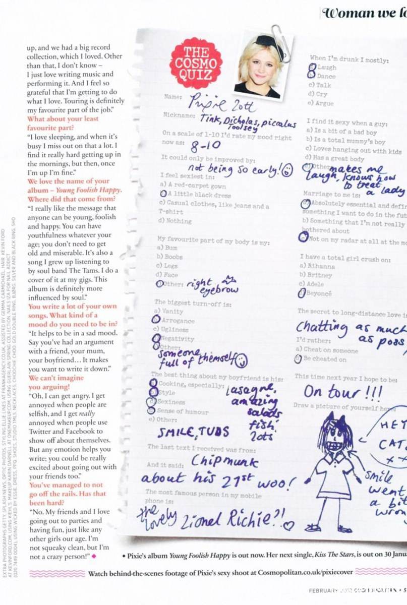 Pixie Lott @ Cosmopolitan UK February 2012