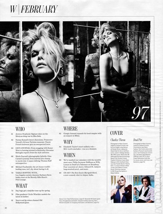 Charlize Theron @ W Magazine February 2012