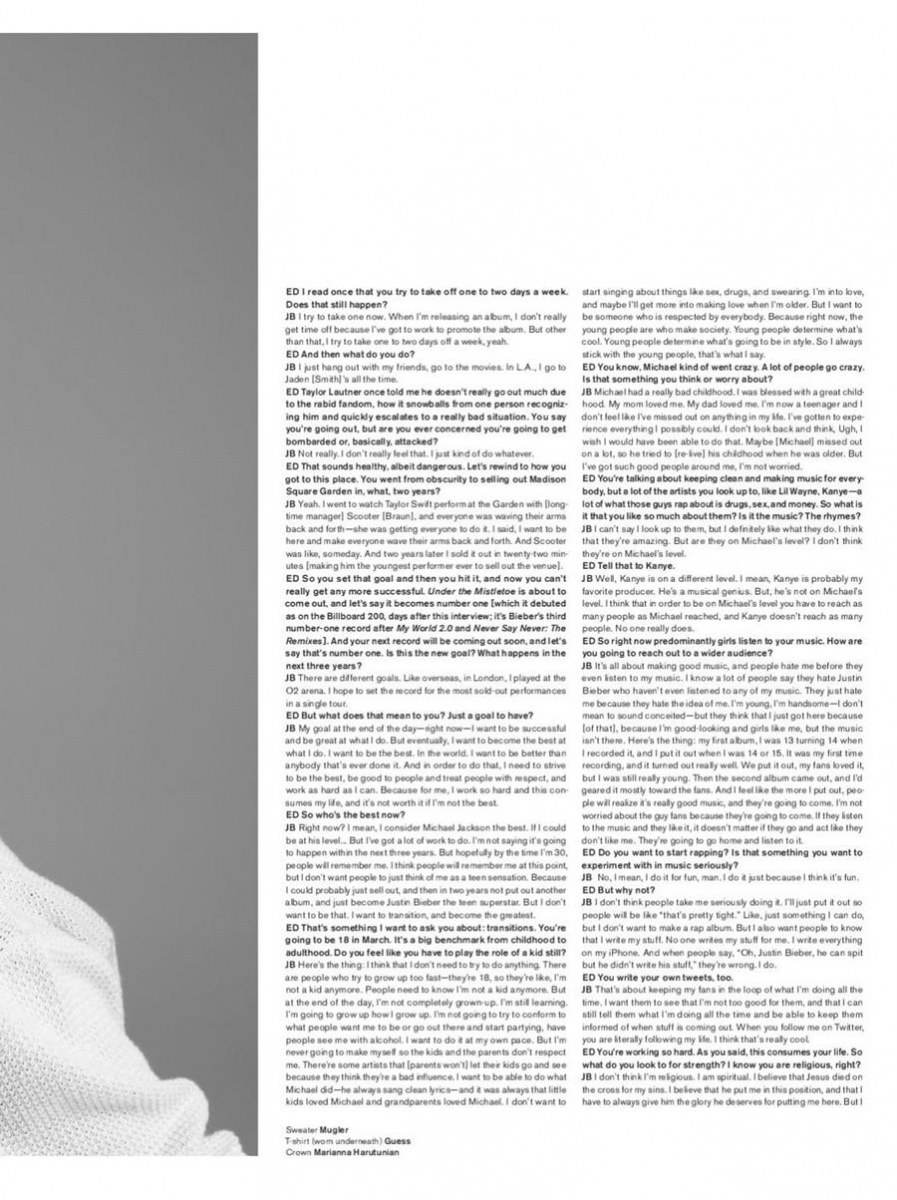 Justin Bieber @ V Magazine no.75 spring 2012