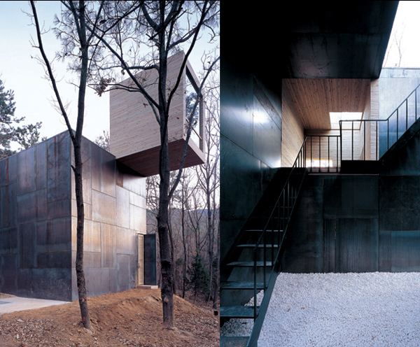 Modern Norwegian Architecture - wood and steel house design in Korea
