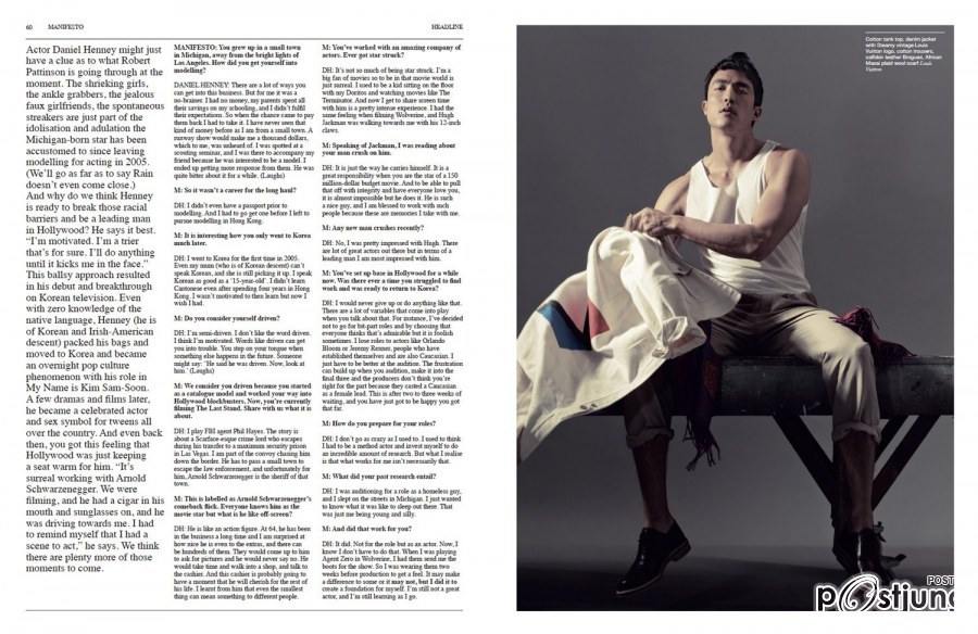 Daniel Henney @ MANIFESTO no.3 Jan.-Feb.2012