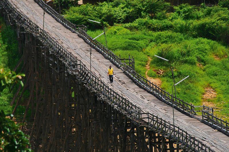 สะพานไม้มอญ (สังขละบุรี) : กาญจนบุรี
