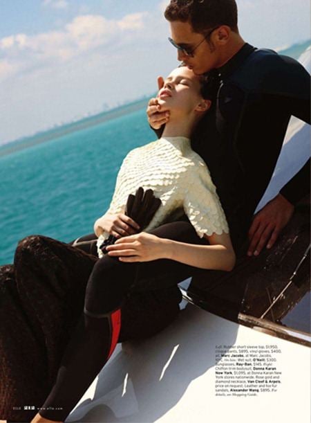 ELLE MAGAZINE: RANYA MORDANOVA & THIAGO RIBEIRO IN "OVERBOARD" BY PHOTOGRAPHER CARTER SMITH