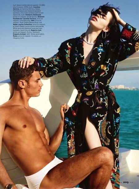 ELLE MAGAZINE: RANYA MORDANOVA & THIAGO RIBEIRO IN "OVERBOARD" BY PHOTOGRAPHER CARTER SMITH