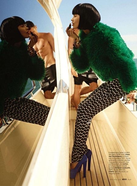 ELLE MAGAZINE: RANYA MORDANOVA & THIAGO RIBEIRO IN "OVERBOARD" BY PHOTOGRAPHER CARTER SMITH