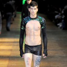 Mugler Spring/Summer 2012 menswear runway show in Paris
