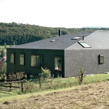 Horizontal House in Switzerland with Interior Courtyard