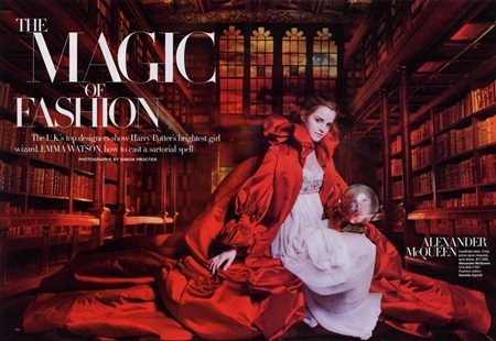 STYLE REWIND: EMMA WATSON IN "THE MAGIC OF FASHION" FOR HARPER'S BAZAAR UK, 2008 BY PHOTOGRAPHER SIM