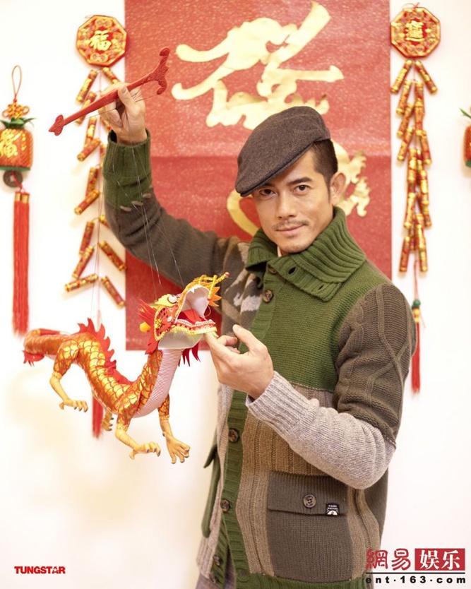 Aaron Kwok shooting for Year of the Dragon Chinese New Year 2012