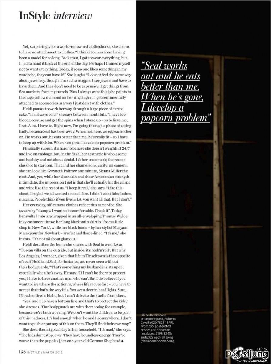 Heidi klum @ Instyle uk march 2012