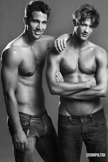 COSMOPOLITAN GERMANY: DOMENIQUE, GORAN & JAN FOR 2012 CALENDAR BY PHOTOGRAPHER FRANK WARTENBURG