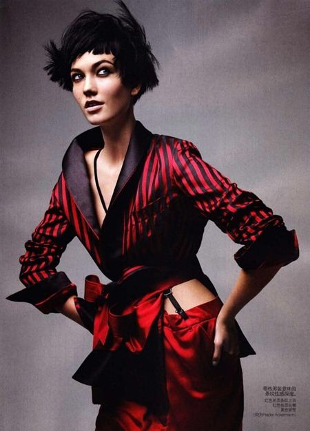 VOGUE CHINA: KARLIE KLOSS IN "GRAPHIC PLAY" BY PHOTOGRAPHER PATRICK DEMARCHELIER