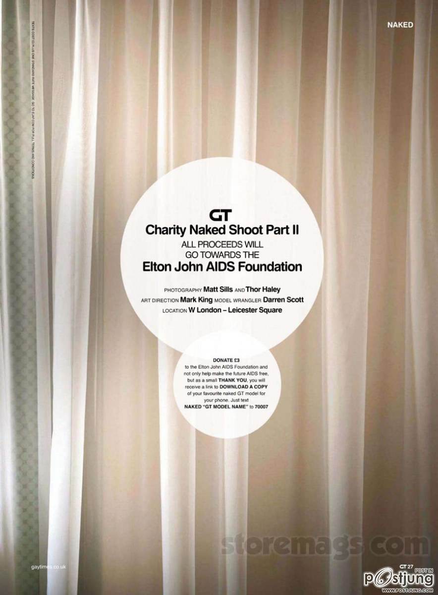 [GT Charity Naked Issue] : Gay Times Magazine March 2012