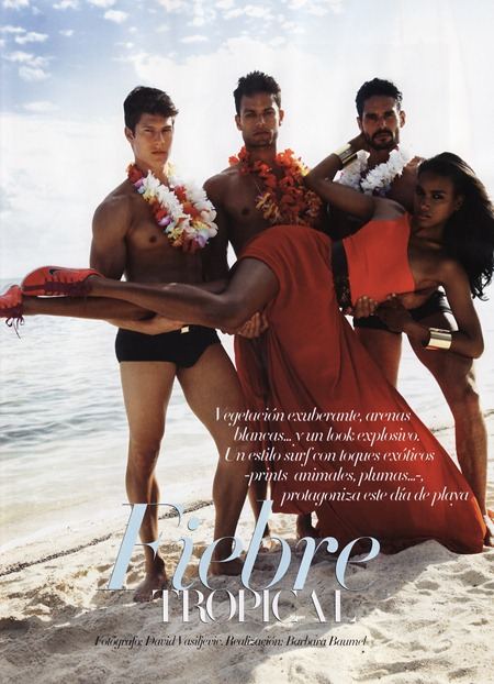 VOGUE SPAIN: GRACIE CARVALHO & ARLENIS SOSA IN "FIEBRE TROPICAL" BY PHOTOGRAPHER DAVID VASILJEVIC