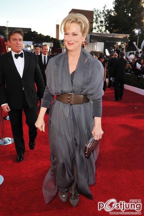 Meryl Streep wears a Vivienne Westwood Couture gow