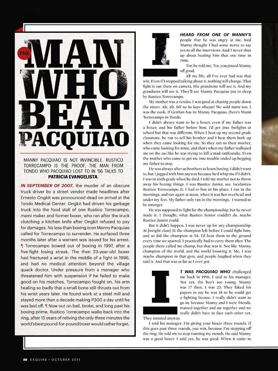 Manny Pacquiao @ Esquire Philippines October 2011