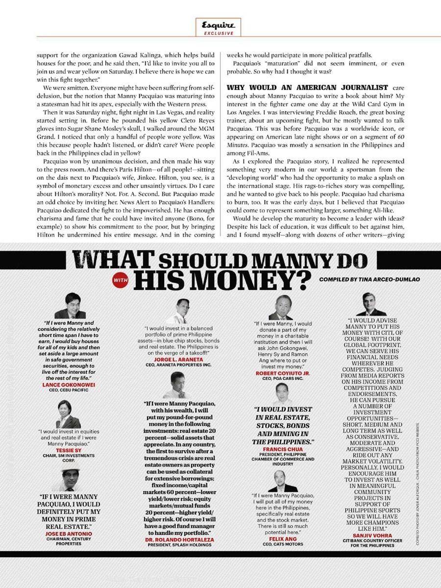 Manny Pacquiao @ Esquire Philippines October 2011