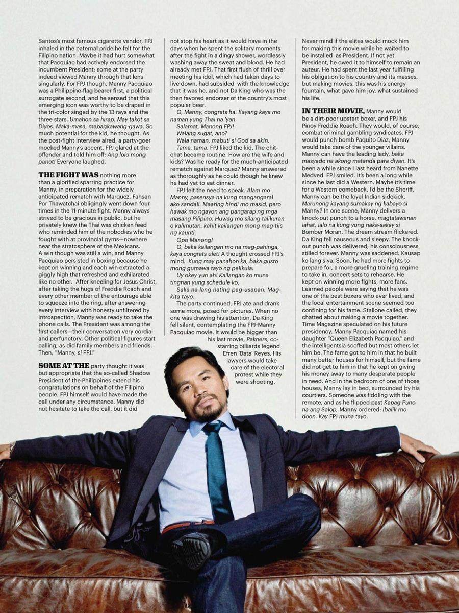 Manny Pacquiao @ Esquire Philippines October 2011