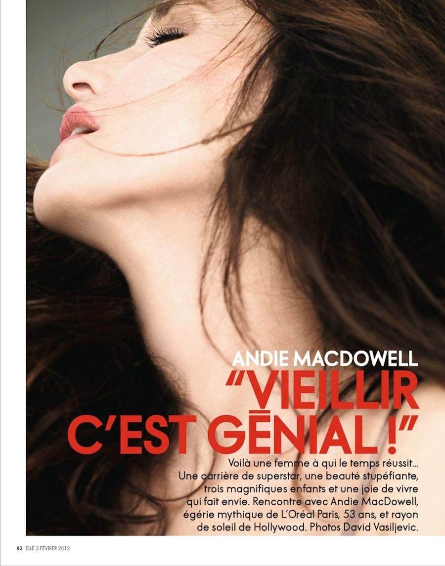 Andie macdowell @ Elle France February 2012