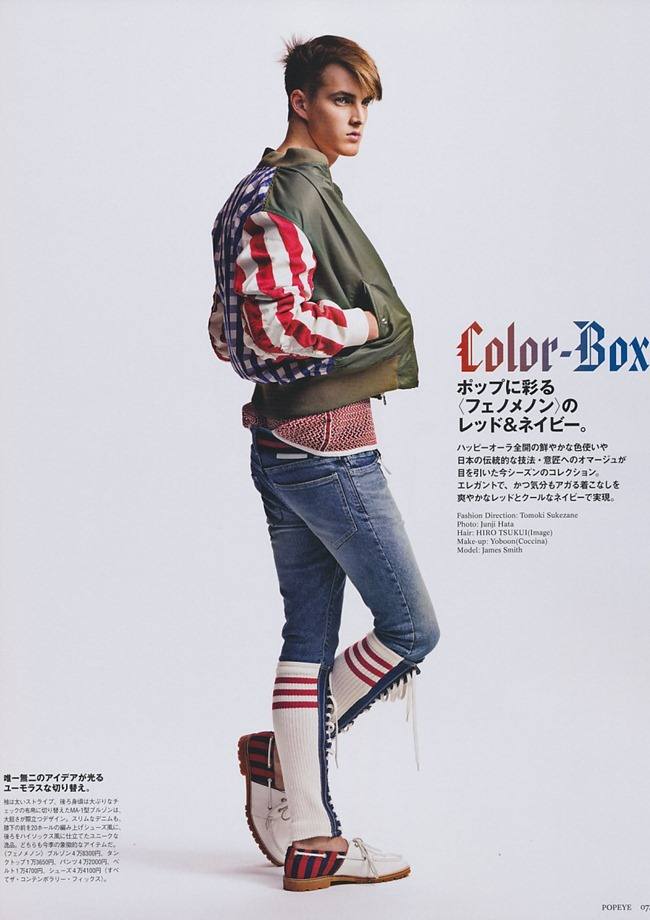 POPEYE MAGAZINE: James Smith in "Color-Box Phenomenon" by Photographer Junji Hata