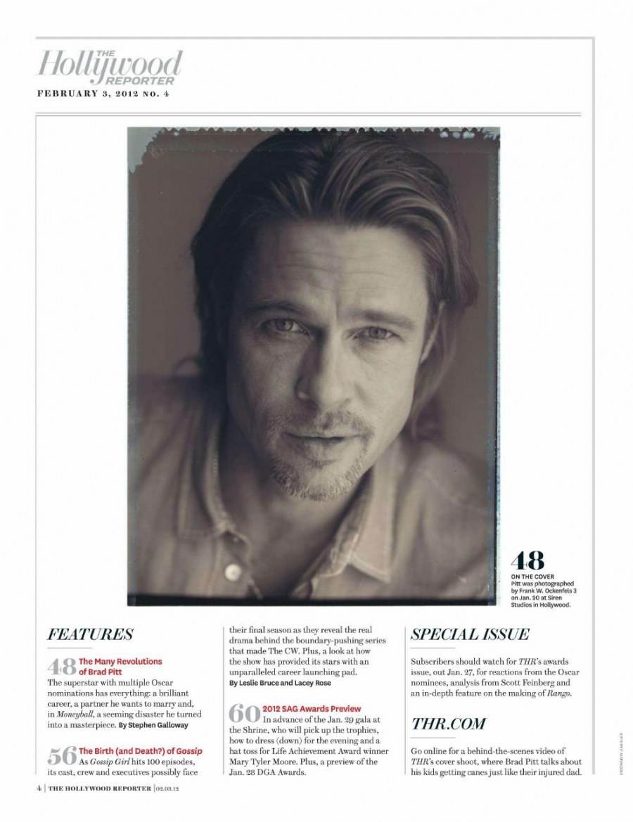 Brad Pitt @ The Hollywood Reporter US February 2012