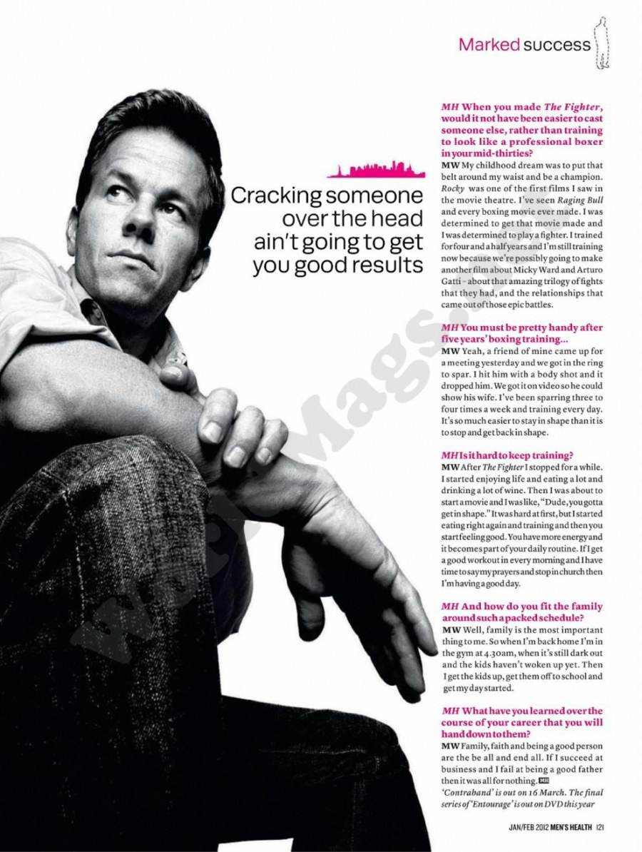 Mark Wahlberg @ Men's Health UK Jan/Feb 2012