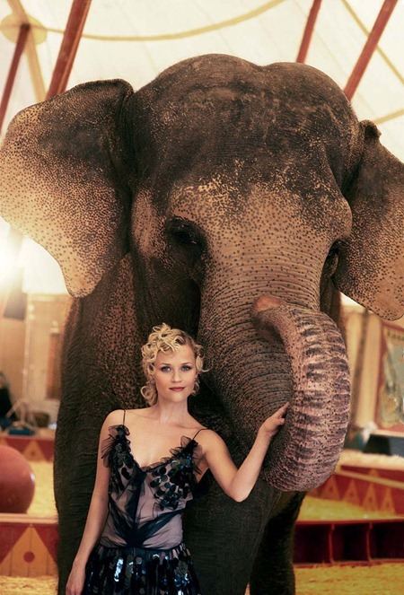 VOGUE MAGAZINE: REESE WITHERSPOON IN "WATER FOR ELEPHANTS" BY PHOTOGRAPHER PETER LINDBERGH