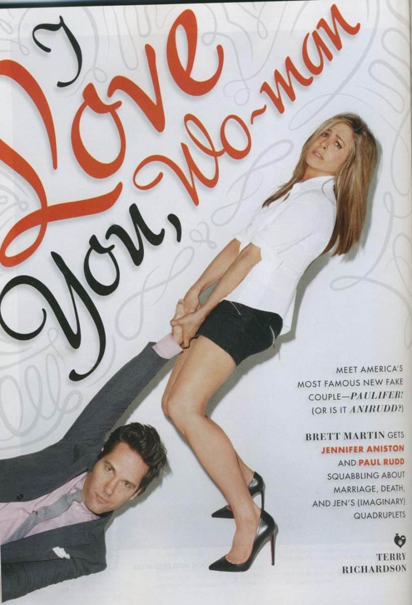 Jennifer aniston & Paul rudd @ GQ US March 2012