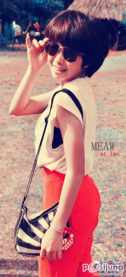 เหมียว สาวผมสั้นดัดฟันน่ารักจัง เรียนท่องเที่ยว