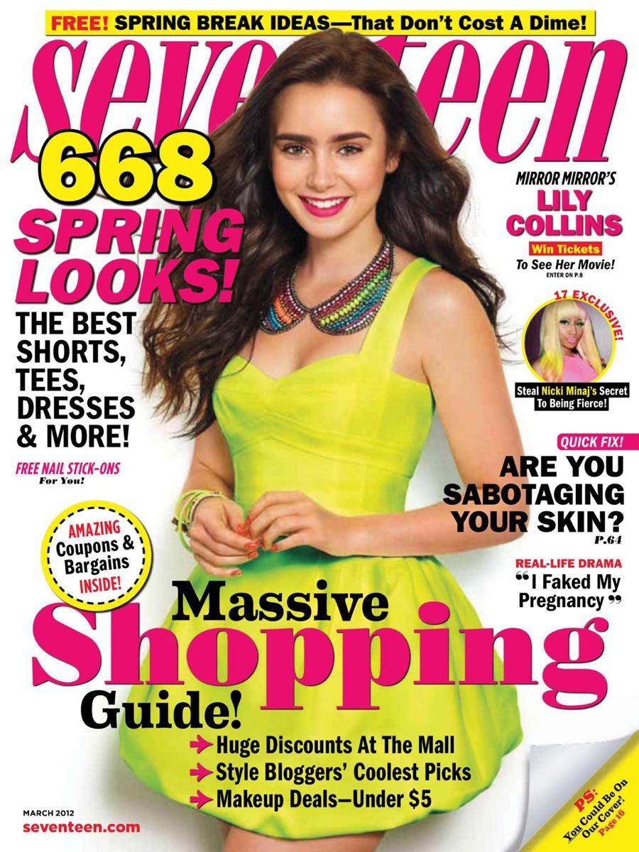 Lily Collins @ Seventeen Magazine March 2012