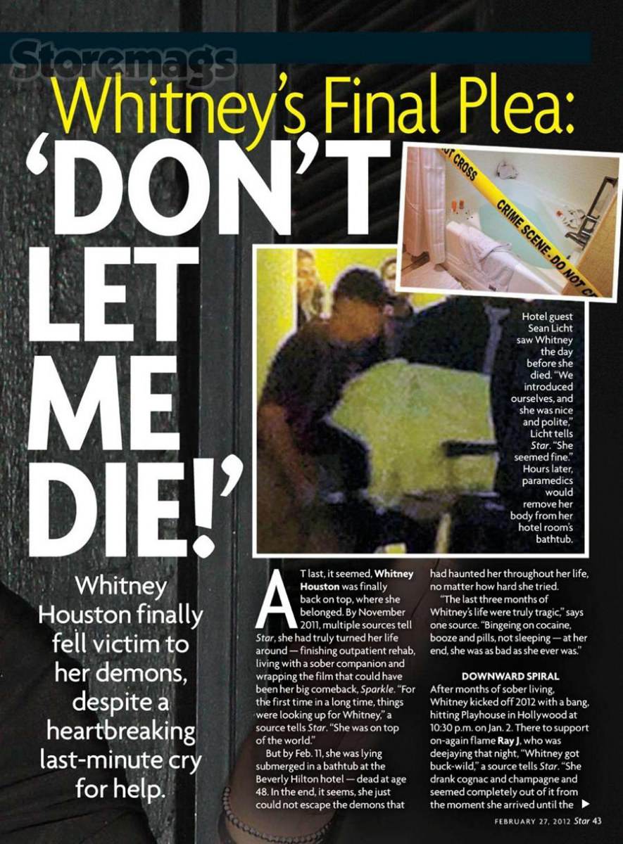 Whitney houston @ Star Magazine February 2012