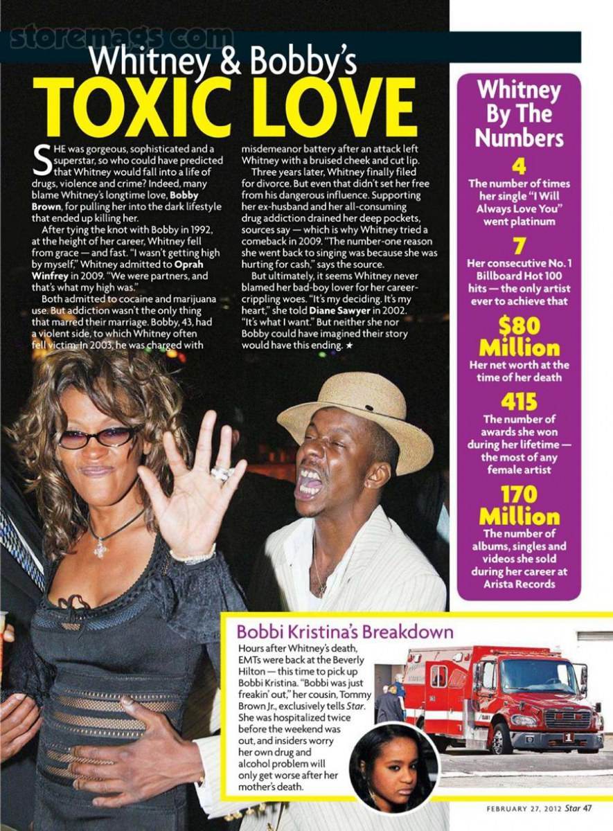 Whitney houston @ Star Magazine February 2012