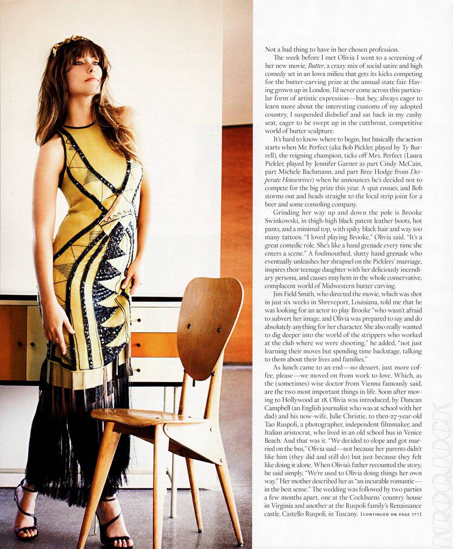Olivia wilde @ Town & Country Magazine March 2012