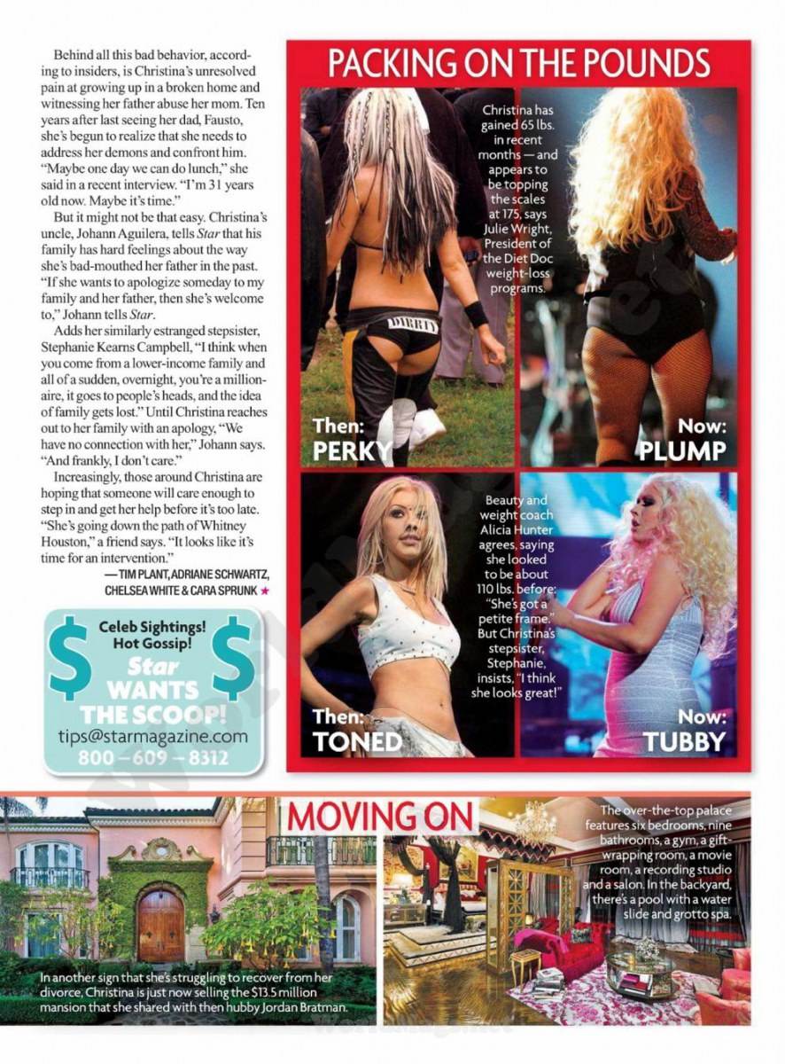 Christina aguilera @ Star Magazine March 2012