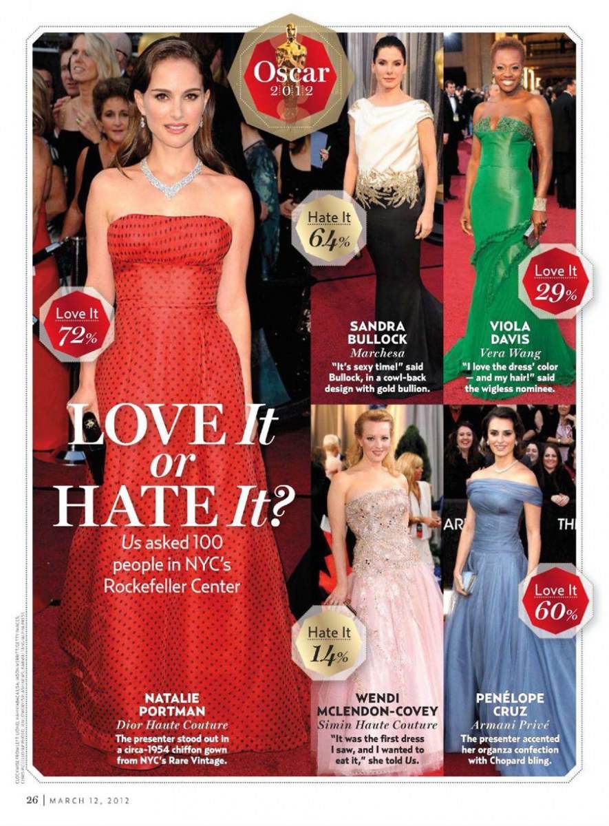 Oscars best & worst dressed stars @ US weekly issue 891 March 2012