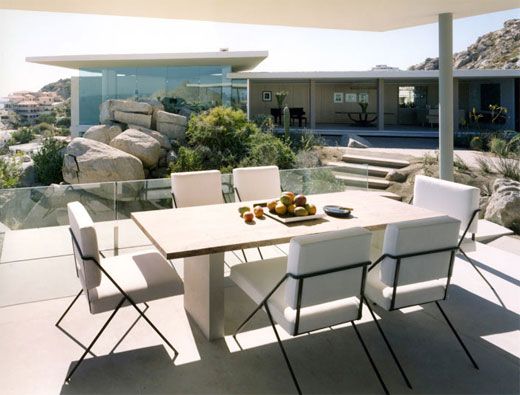 Contemporary Beach Home - concrete and stone